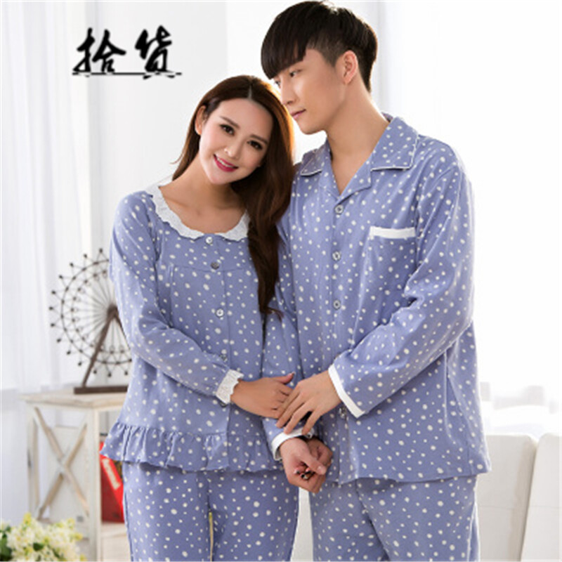 拾貨秋季新款情侶睡衣 可愛(ài)卡通印花，舒適家居首選